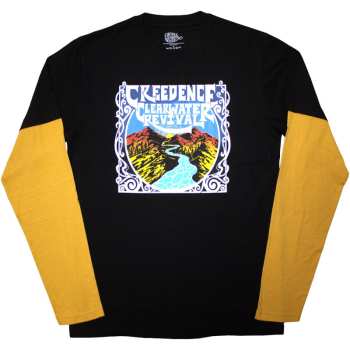 Merch Creedence Clearwater Revival: Layered Long Sleeve Maglietta River