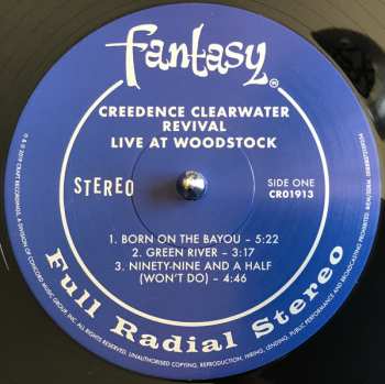 2LP Creedence Clearwater Revival: Live At Woodstock