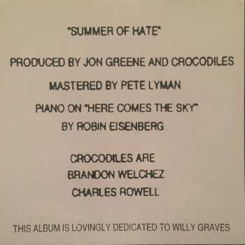 LP Crocodiles: Summer Of Hate