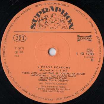 LP Czechoslovak Radio Dance Orchestra: V Pravé Poledne (Melodie Z Filmů)