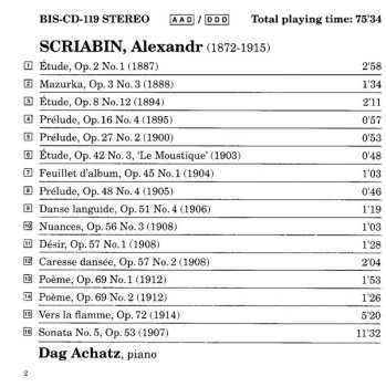 CD Alexander Scriabine: Alexandr Scriabin: Piano Music
