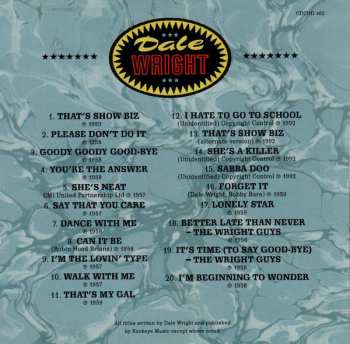 CD Dale Wright: She's Neat: The Fraternity Sides