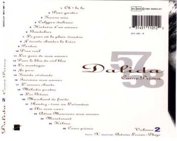CD Dalida: 57/58 - Come Prima - Volume 2