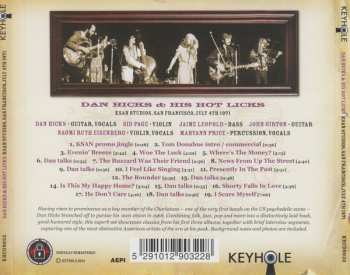 CD Dan Hicks And His Hot Licks: KSAN Studios, San Francisco, July 4th 1971