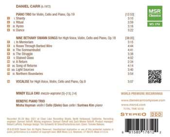CD Daniel Carr: Works Volume 3 | High Voice And Piano Trio