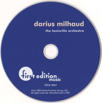 CD Darius Milhaud: Darius Milhaud