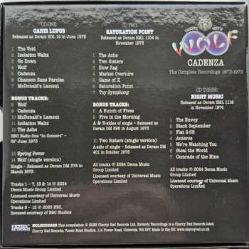 3CD/Set di cofanetti Darryl Way's Wolf: Cadenza (The Complete Recordings 1973-1974)