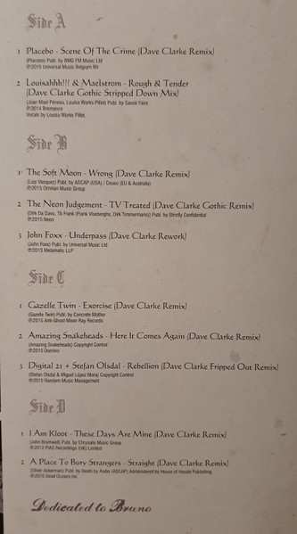 2LP Dave Clarke: Charcoal Eyes (A Selection Of Remixes From Amsterdam) CLR