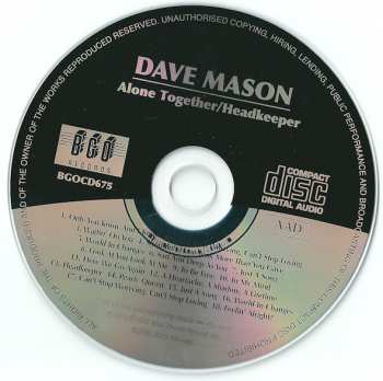 CD Dave Mason: Alone Together / Headkeeper