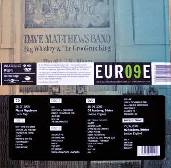 3CD/DVD/Set di cofanetti Dave Matthews Band: Europe 2009 LTD