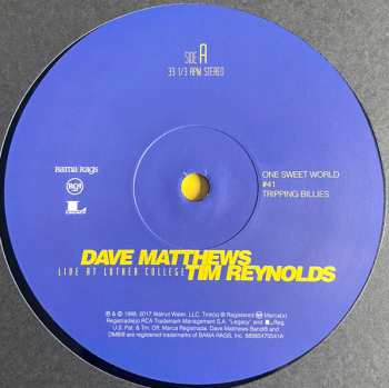 4LP/Set di cofanetti Dave Matthews: Live At Luther College