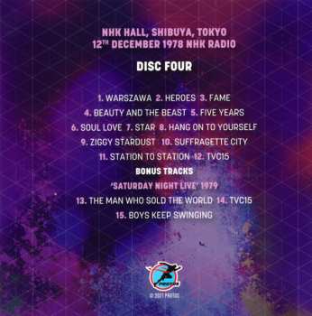 4CD/Set di cofanetti David Bowie: Live 74-79