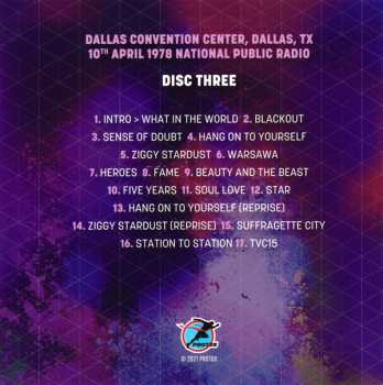 4CD/Set di cofanetti David Bowie: Live 74-79