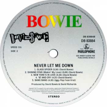 LP David Bowie: Never Let Me Down