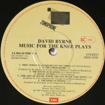 LP David Byrne: Music For The Knee Plays