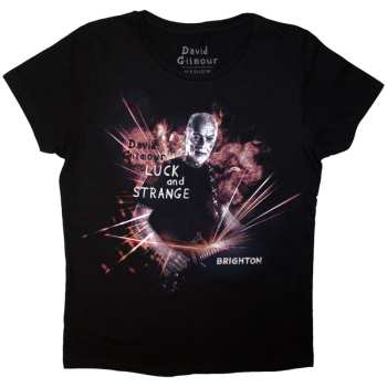 Merce David Gilmour: David Gilmour Ladies T-shirt: Luck & Strange Brighton (black) (back Print & Ex-tour) (small) S