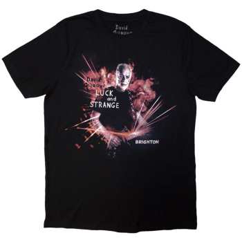 Merce David Gilmour: David Gilmour Unisex T-shirt: Luck & Strange Brighton (black) (back Print & Ex-tour) (small) S