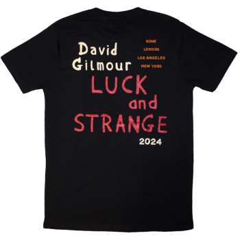 Merce David Gilmour: David Gilmour Unisex T-shirt: Luck & Strange Stage Shot (black) (back Print & Ex-tour) (small) S
