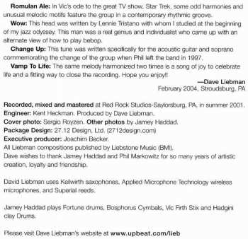 CD David Liebman Group: In A Mellow Tone