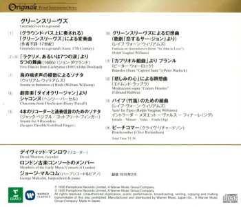 CD David Munrow: Greensleeves To A Ground