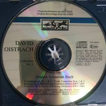 CD Johann Sebastian Bach: Violinkonzerte Nr. 1 & 2 Konzert Für 2 Violinen Und Streichorchester BWV 1043