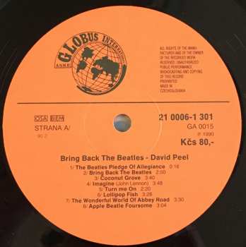LP David Peel & The Apple Band: Bring Back The Beatles