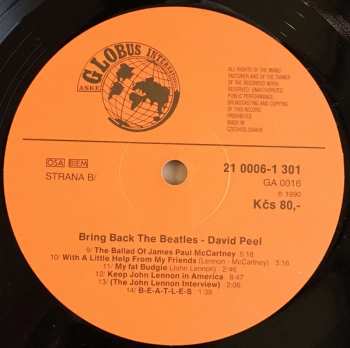 LP David Peel & The Apple Band: Bring Back The Beatles