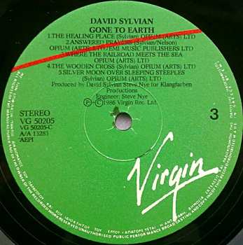 2LP David Sylvian: Gone To Earth