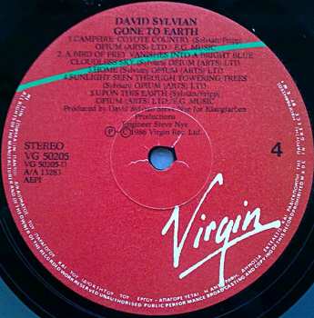 2LP David Sylvian: Gone To Earth
