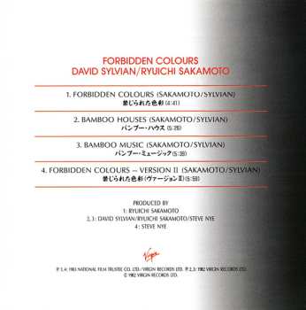 CD Ryuichi Sakamoto & David Sylvian: Forbidden Colours = 禁じられた色彩