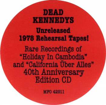 CD Dead Kennedys: Iguana Studios Rehearsal Tape - San Francisco 1978