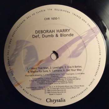 LP Deborah Harry: Def, Dumb & Blonde