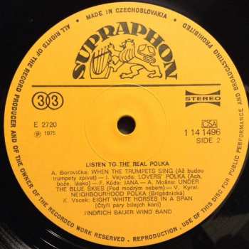 LP Jindřich Bauer Brass Band: Listen To The Real Polka