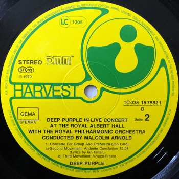 LP Deep Purple: Concerto For Group And Orchestra