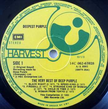 LP Deep Purple: Deepest Purple: The Very Best Of Deep Purple