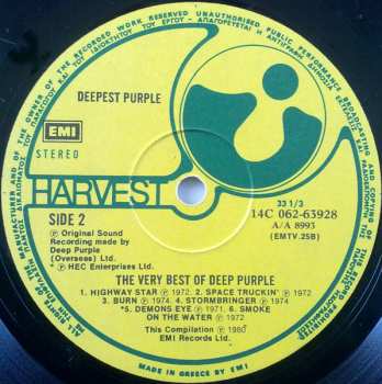LP Deep Purple: Deepest Purple: The Very Best Of Deep Purple