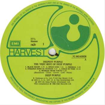 LP Deep Purple: Deepest Purple (The Very Best Of Deep Purple)