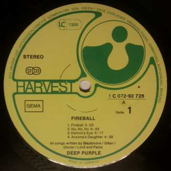LP Deep Purple: Fireball