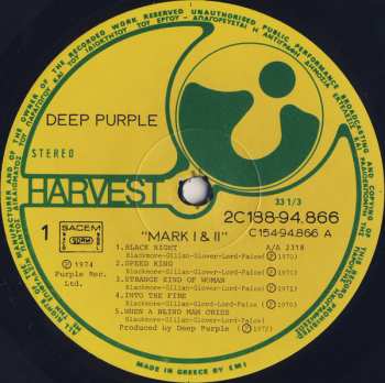 2LP Deep Purple: Mark I & II