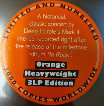 3LP Deep Purple: Live In Stockholm 1970 LTD | NUM | CLR
