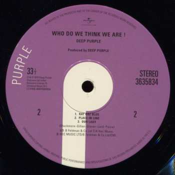 LP Deep Purple: Who Do We Think We Are