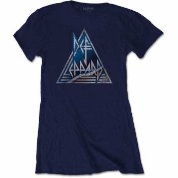 Merce Def Leppard: Dámské Tričko Triangle Logo Def Leppard  S
