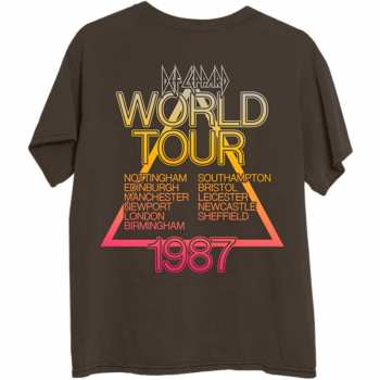 Merce Def Leppard: Def Leppard Unisex T-shirt: Hysteria World Tour (back Print) (small) S