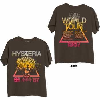 Merce Def Leppard: Def Leppard Unisex T-shirt: Hysteria World Tour (back Print) (small) S