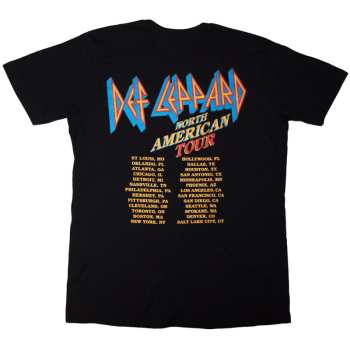 Merce Def Leppard: Def Leppard Unisex T-shirt: North American Tour (black) (back Print) (small) S