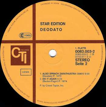 2LP Eumir Deodato: Star Edition