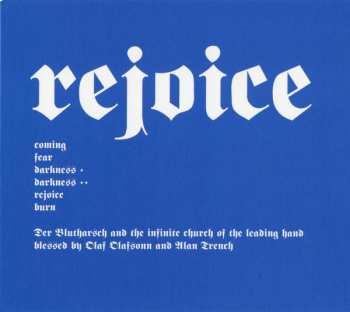 CD Der Blutharsch And The Infinite Church Of The Leading Hand: Rejoice