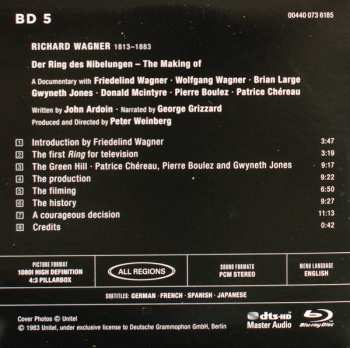 Set di cofanetti/5Blu-ray Richard Wagner: Der Ring Des Nibelungen