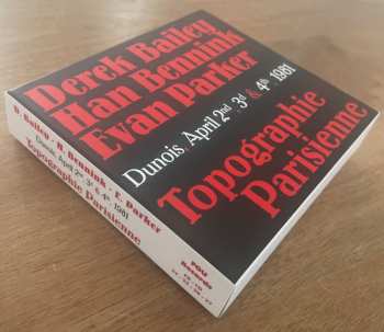 4CD/Set di cofanetti Evan Parker: Topographie Parisienne (Dunois, April 2nd, 3d & 4th, 1981)