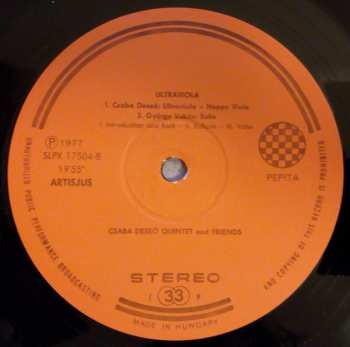 LP Deseő Csaba Jazz Quintet: Ultraviola